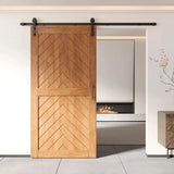 Fishbone Single Barn Door Kit | Black Hardware