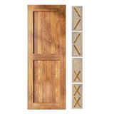 Classic Single Bypass 2 Door Barn Door Kit | Black Hardware