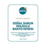 Balmy Natural Soap Filled Bath Puff for Gentle Exfoliation - Sensitive Skin Care