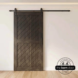 Slanted Single Barn Door Kit | Black Hardware