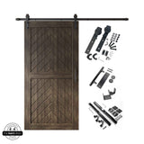 Fishbone Single Barn Door Kit | Black Hardware