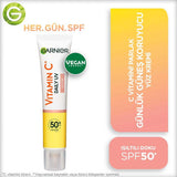 Garnier Daily Face Moisturizer with SPF50+ - Brightening Vitamin C Face Cream for Sensitive Skin