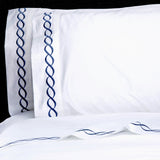 600 Thread Count Rope Embroidered Pillowcase Pair