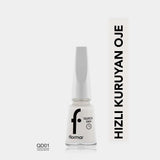 Flormar Quick Dry Nail Polish 001 Snow White Fast Drying