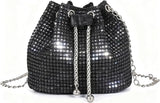 Elegant Evening Bags Womens Fashion Rhinestone Clutch Backpack Sparkly Shoulder Bag for Ladies Party Travel