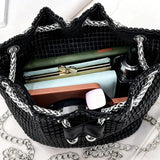 Elegant Evening Bags Womens Fashion Rhinestone Clutch Backpack Sparkly Shoulder Bag for Ladies Party Travel