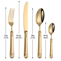 Elnoora Gold&Silver Luxury Cutlery Set | Yedwo
