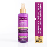 Bioblas Collagen & Keratin Leave-In Hair Conditioner: Volumizing, Thickening & Anti-Frizz for Fine Hair - Enhances Shine & Prevents Hair Loss