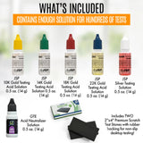 Gold & Silver Testing Kit JSP Acids 10K-24K, Silver, Neutralizer & 2 Large GTE Testing Stones
