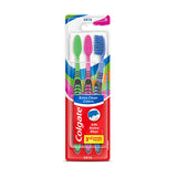 Colgate Extra Clean Colors Manual Toothbrush Set - 3 Pack for Effective Oral Hygiene