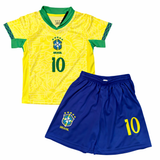 Neymar Jr Brazil Kids Soccer Jersey Set Football Youth Toddler Sizes