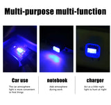 3x Mini Blue LED USB Car Interior Light Neon Atmosphere Ambient Lamp Accessories