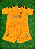 Kylian Mbappe Real Madrid Special Orange 3rd Jersey Toddler/Youth Soccer Jersey Kids Kit