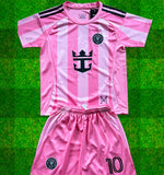 New Pink Lionel Messi Home Kids Soccer Jersey Pink Set of 2 | Toddler & Youth