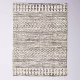 5-ft. x 7-ft. Grey Ivory Chevron Stripe Geometric Boho Style Area Rug