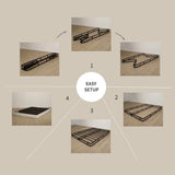 Full size 8-inch Metal Frame Box-Spring Mattress Foundation with Cover