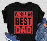 World's Best Dad Men's Bamboo Viscose/Organic Cotton Short Sleeve Graphic T-Shirt