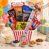 Happy Birthday Movie Night Gift Basket