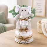 Wild About Baby Two-Tier Diaper Cake Gift Basket