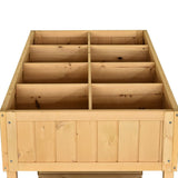 FarmHome 8 Grid Fir Wooden Raised Garden Planter Box