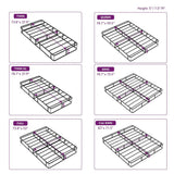 Full size 5-inch Low Profile Metal Box Spring Mattress Foundation with Cover