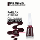 Flormar Blackstar Red Nail Enamel - Long-Lasting, Vibrant Nail Color with Nail Care Benefits