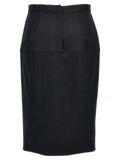 Fendi Women Pinstriped Wool Skirt