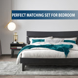 [Buy 1 Get 1] Aurora Solid Wood Bed Frame & Nightstand