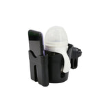Babyjem 2-in-1 Baby Stroller Cup and Phone Holder - Adjustable, 360-Degree Rotatable, Tool-Free Installation