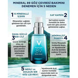 Vichy Mineral 89 Eye Cream - Hydrating Dark Circle & Fine Line Treatment for Sensitive Skin - Hyaluronic Acid, Paraben-Free