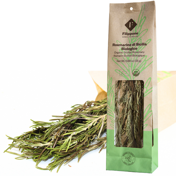 Filippone, Organic Dried Rosemary bunches, Italian Dried Rosemary Leaves, 0.88oz (25g)