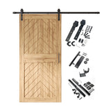 Fishbone Single Barn Door Kit | Black Hardware