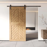 Fishbone Single Barn Door Kit | Black Hardware
