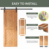 Fishbone Single Barn Door Kit | Black Hardware