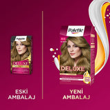 Palette Deluxe 8-0 Honey Blonde Hair Dye - Permanent, Long Lasting Color & Shine, Deep Nourishment with Oils