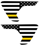 Thin Yellow Line Flag Vent Decals