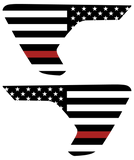 Thin Red Line Flag Vent Decals