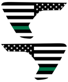 Thin Green Line Flag Vent Decals