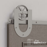 Wagon Wheel Horseshoe Heavy Duty Sliding Barn Door Hardware Kit