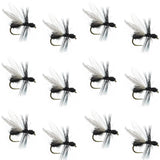 Black Fur Flying Ant Terrestrial Trout Dry Fly - 1 Dozen Flies Hook Size 18