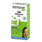 Remove Care Facial Wax Strips - 24 Count, Easy Hair Removal for Smooth Facial Skin