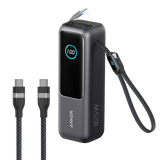 Anker Laptop Power Bank (25K, 165W, Built-In and Retractable Cables)