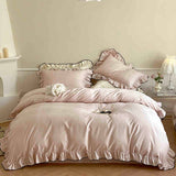 French Sweetheart Ruffle Egyptian Cotton Duvet Cover Set | 3CARATS