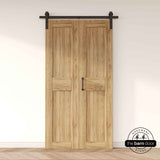 J-Strap Bifold Barn Door Hardware | Matte Black | 2 Door Kit