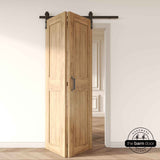 J-Strap Bifold Barn Door Hardware | Matte Black | 2 Door Kit