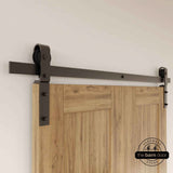 J-Strap Bifold Barn Door Hardware | Matte Black | 2 Door Kit