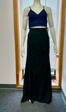 B Darlin Juniors 2-PC. Lace-Back Slit Gown ? Navy/Black Size 13/14