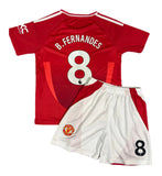 B Fernandes 8 Kids Toddler & Youth Man Soccer Jersey Kit