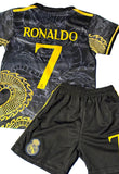 Ronaldo 7 Dragon Edition Real Madrid Exclusive 3rd Soccer Jersey Toddler/Youth Kids Kit