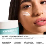 Cream Co. Hydrating Facial Moisturizer Set for Sensitive Skin: Hyaluronic Acid, Niacinamide, Vegan Skincare - Repair & Protect, Improve Skin Texture